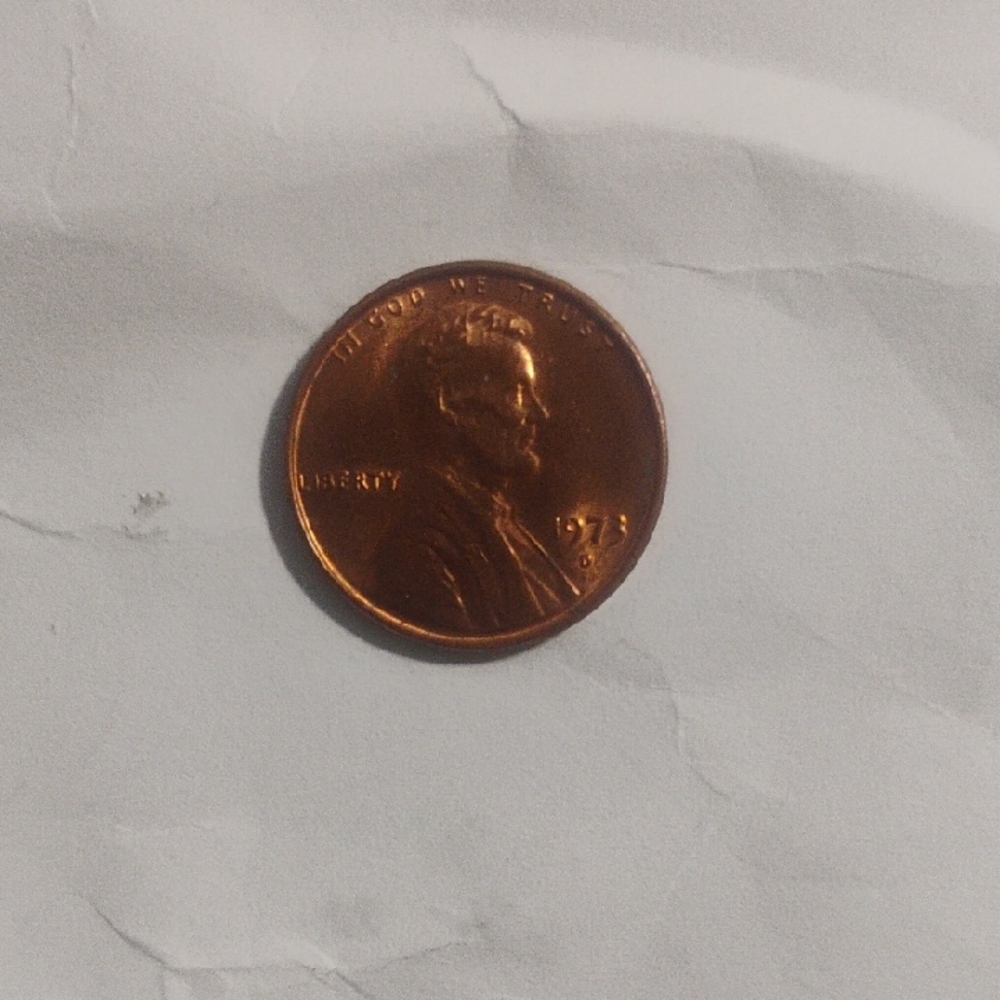 1973 D Mint Mark Lincoln Penny R/B Vietnam Era "End Of The Draft"